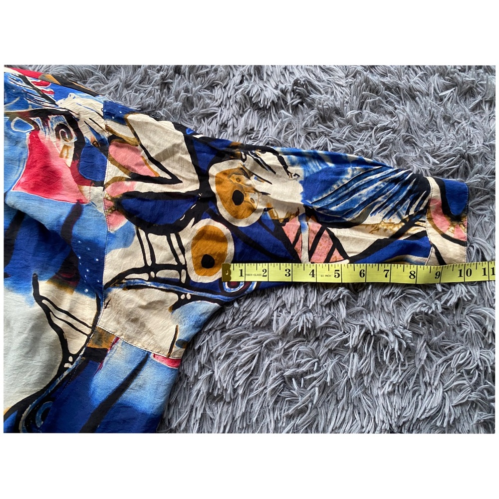 3POTATO button down multicolor blouse - Picture 7 of 9